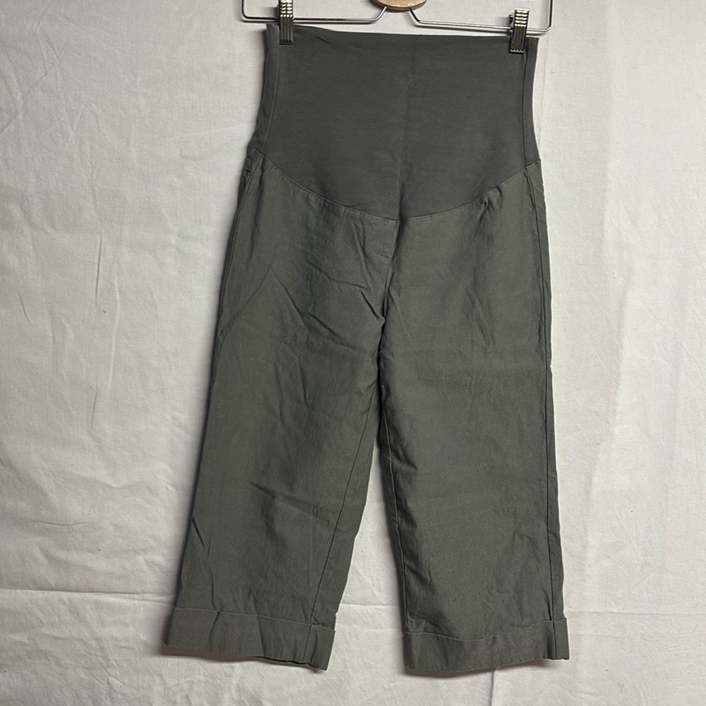 Thyme Maternity Capri Dress Pants Grey Size XS